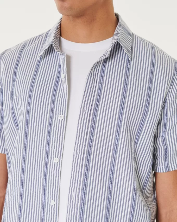 Short-Sleeve Striped Shirt,Short-Sleeve Striped Shirt
