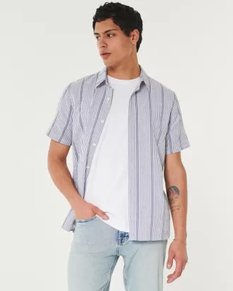 Short-Sleeve Striped Shirt,Short-Sleeve Striped Shirt