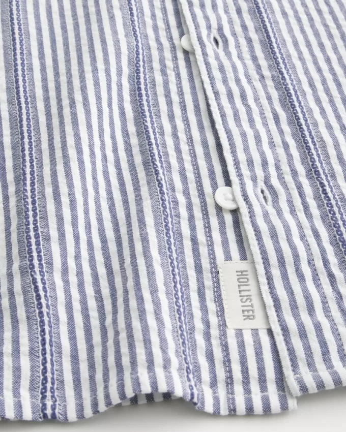 Short-Sleeve Striped Shirt,Short-Sleeve Striped Shirt