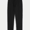 Slim Straight Linen-Blend Pull-On Pants,Slim Straight Linen-Blend Pull-On Pants