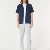 Slim Straight Linen-Blend Pull-On Pants,Slim Straight Linen-Blend Pull-On Pants