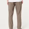 Slim Straight Stretch Linen-Blend Pants,Slim Straight Stretch Linen-Blend Pants