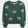 Slouchy Bow Graphic Sweater,Slouchy Bow Graphic Sweater