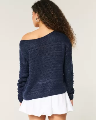 Slouchy Off-the-Shoulder Sweater,Slouchy Off-the-Shoulder Sweater