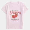 Smocked Berries Graphic Baby Tee,Smocked Berries Graphic Baby Tee