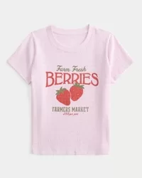 Smocked Berries Graphic Baby Tee,Smocked Berries Graphic Baby Tee