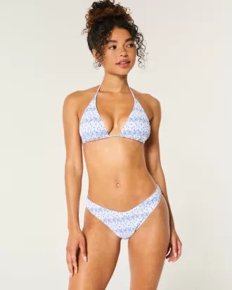 Smocked High-Leg Cheeky Bikini Bottom,Smocked High-Leg Cheeky Bikini Bottom