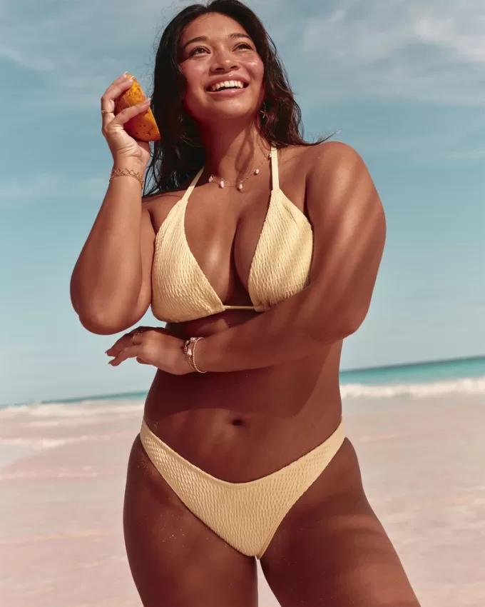 Smocked High-Leg Cheeky Bikini Bottom,Smocked High-Leg Cheeky Bikini Bottom