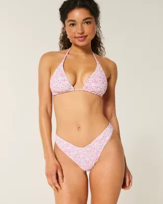 Smocked High-Leg Cheeky Bikini Bottom,Smocked High-Leg Cheeky Bikini Bottom