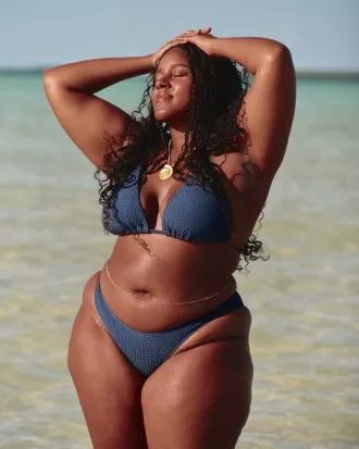 Smocked High-Leg Cheeky Bikini Bottom,Smocked High-Leg Cheeky Bikini Bottom