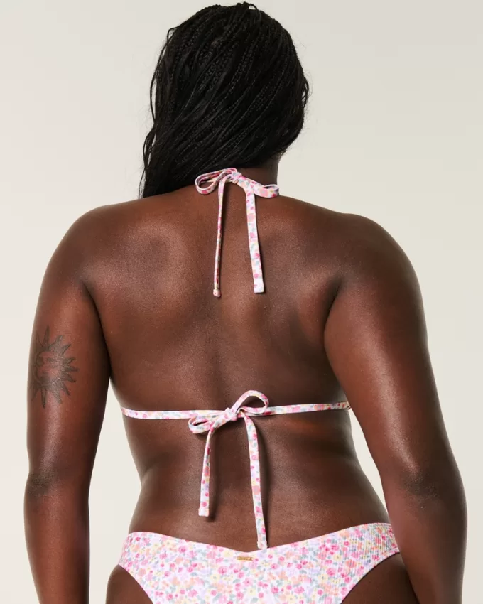 Smocked Multi-Way Triangle Bikini Top,Smocked Multi-Way Triangle Bikini Top