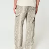 Snake Skin Print Baggy Painter Jeans,Snake Skin Print Baggy Painter Jeans
