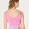 Soft Stretch Seamless Fabric Crop V-Neck Tank,Soft Stretch Seamless Fabric Crop V-Neck Tank