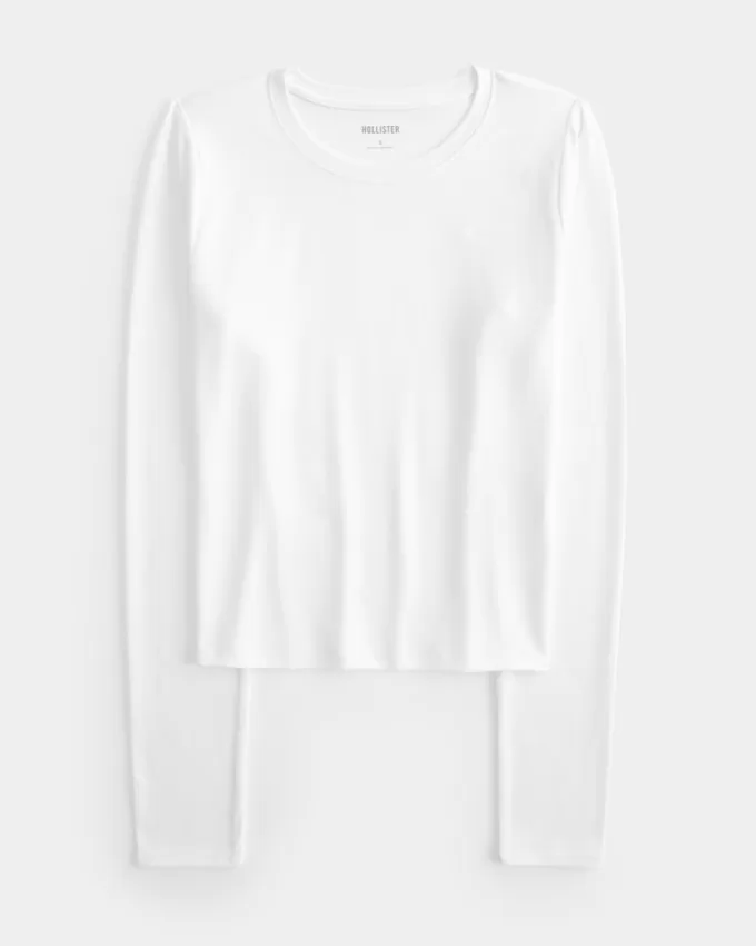 Soft Stretch Seamless Fabric Long-Sleeve Top,Soft Stretch Seamless Fabric Long-Sleeve Top