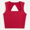 Soft Stretch Seamless Fabric Open Back Top,Soft Stretch Seamless Fabric Open Back Top