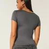 Soft Stretch Seamless Fabric Scoop Top,Soft Stretch Seamless Fabric Scoop Top