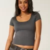 Soft Stretch Seamless Fabric Scoop Top,Soft Stretch Seamless Fabric Scoop Top
