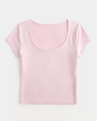 Soft Stretch Seamless Fabric Scoop Top,Soft Stretch Seamless Fabric Scoop Top