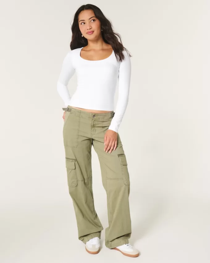 Soft Stretch Seamless Fabric Scoop Top,Soft Stretch Seamless Fabric Scoop Top