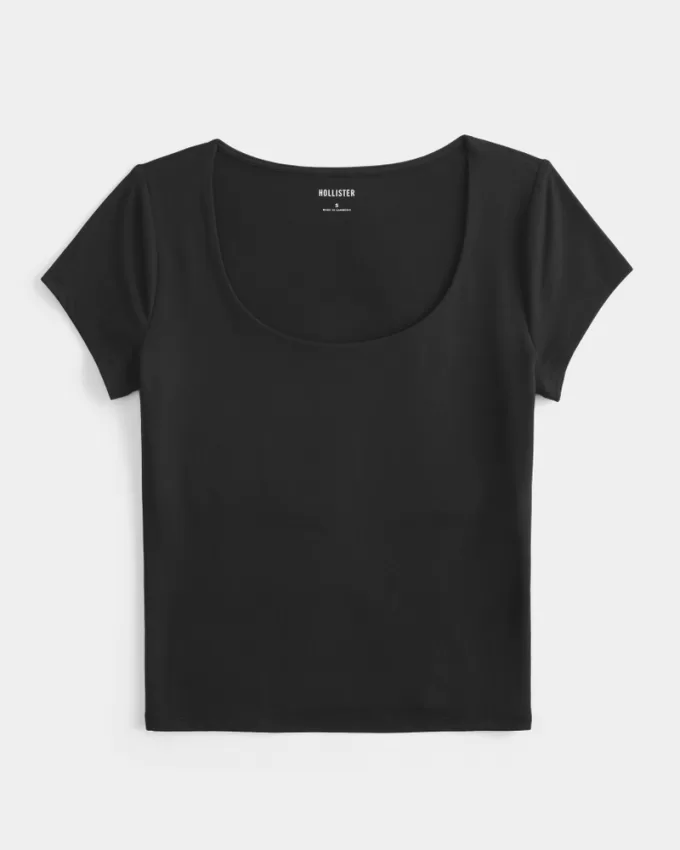 Soft Stretch Seamless Fabric Scoop Top,Soft Stretch Seamless Fabric Scoop Top