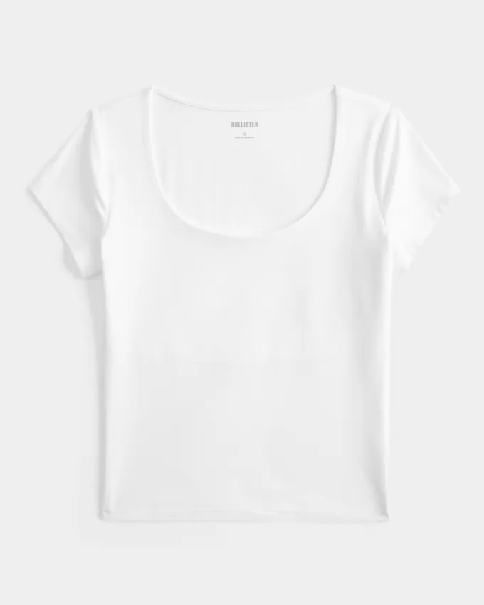 Soft Stretch Seamless Fabric Scoop Top,Soft Stretch Seamless Fabric Scoop Top