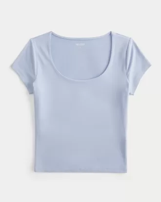 Soft Stretch Seamless Fabric Scoop Top,Soft Stretch Seamless Fabric Scoop Top