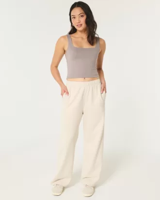 Soft Stretch Seamless Fabric Square-Neck Tank,Soft Stretch Seamless Fabric Square-Neck Tank