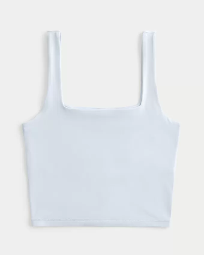 Soft Stretch Seamless Fabric Square-Neck Tank,Soft Stretch Seamless Fabric Square-Neck Tank
