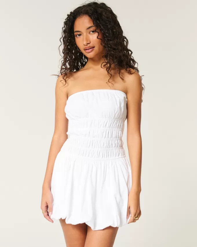 Strapless Bubble Mini Dress,Strapless Bubble Mini Dress