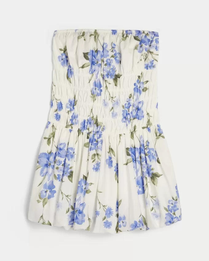 Strapless Bubble Mini Dress,Strapless Bubble Mini Dress