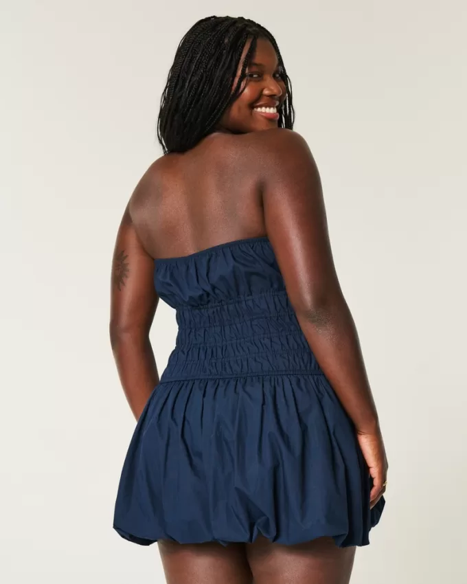 Strapless Bubble Mini Dress,Strapless Bubble Mini Dress