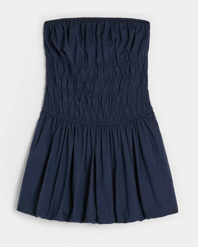 Strapless Bubble Mini Dress,Strapless Bubble Mini Dress