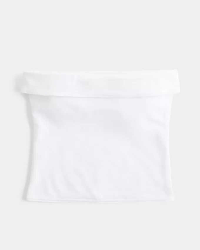 Strapless Foldover Tube Top,Strapless Foldover Tube Top