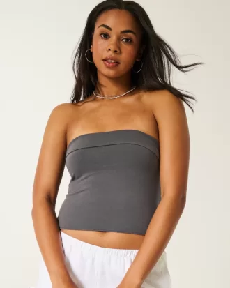 Strapless Foldover Tube Top,Strapless Foldover Tube Top