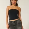 Strapless Foldover Tube Top,Strapless Foldover Tube Top