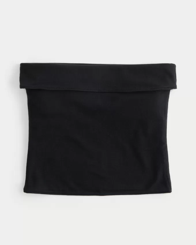 Strapless Foldover Tube Top,Strapless Foldover Tube Top