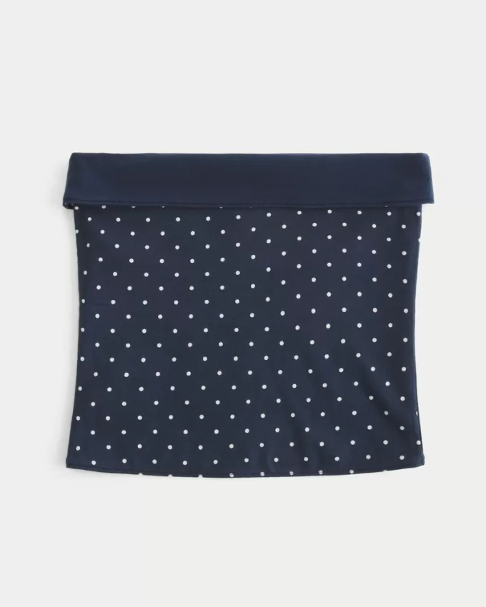 Strapless Reversible Foldover Tube Top,Strapless Reversible Foldover Tube Top