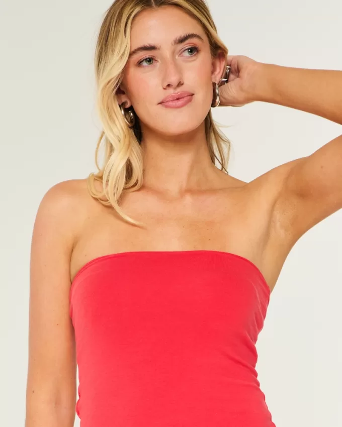 Strapless Reversible Foldover Tube Top,Strapless Reversible Foldover Tube Top