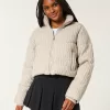 Sweater-Knit Mini Puffer Jacket,Sweater-Knit Mini Puffer Jacket