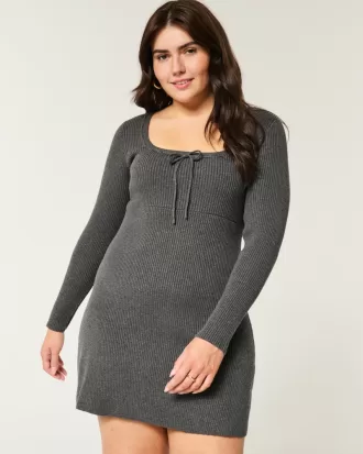 Sweater-Knit Skater Mini Dress,Sweater-Knit Skater Mini Dress