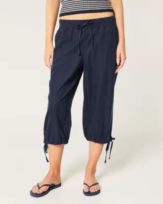 Tie-Hem Capri Pants,Tie-Hem Capri Pants