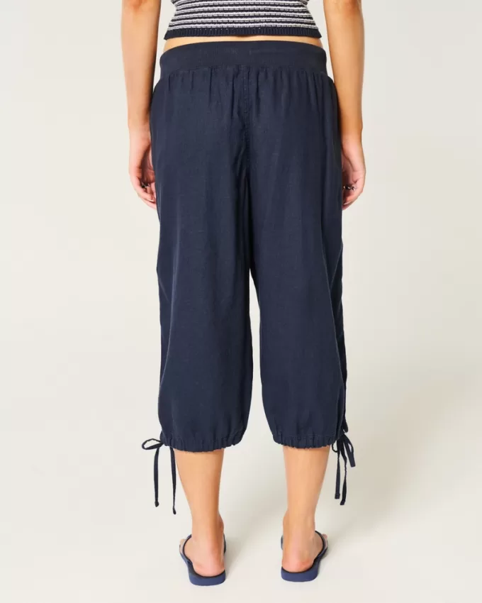 Tie-Hem Capri Pants,Tie-Hem Capri Pants