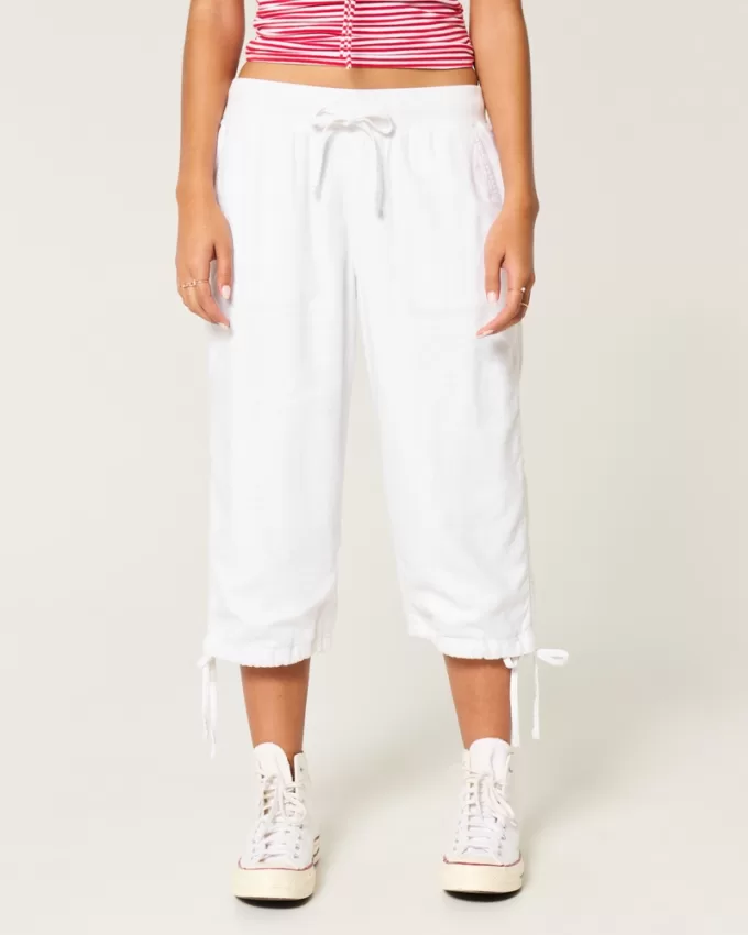 Tie-Hem Capri Pants,Tie-Hem Capri Pants