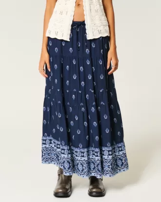 Tiered Maxi Skirt,Tiered Maxi Skirt