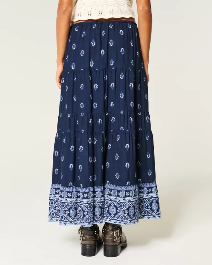 Tiered Maxi Skirt,Tiered Maxi Skirt