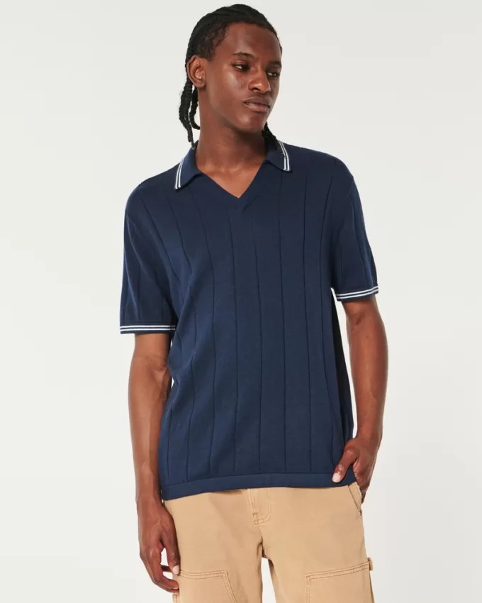Tipped Sweater Polo,Tipped Sweater Polo
