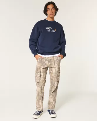 Tom and Jerry Graphic Crew Sweatshirt,Tom and Jerry Graphic Crew Sweatshirt