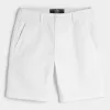 Twill Flat-Front Shorts 9″,Twill Flat-Front Shorts 9″