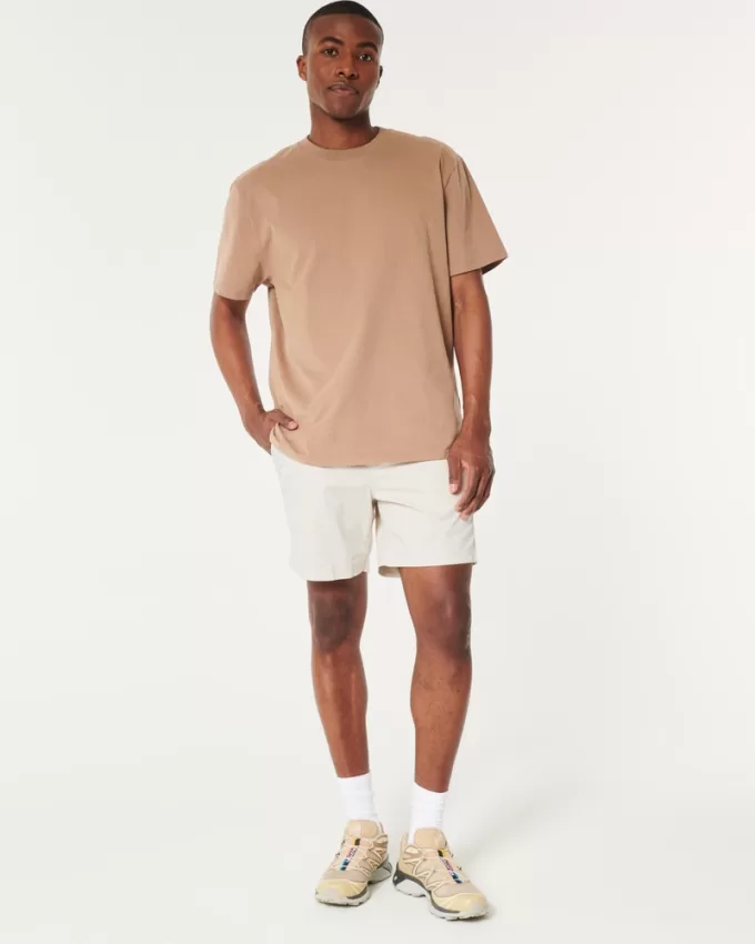 Twill Pull-On Shorts 7″,Twill Pull-On Shorts 7″