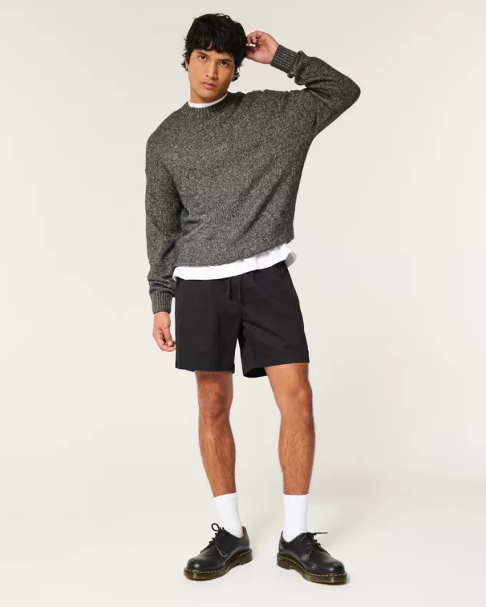 Twill Pull-On Shorts 7″,Twill Pull-On Shorts 7″